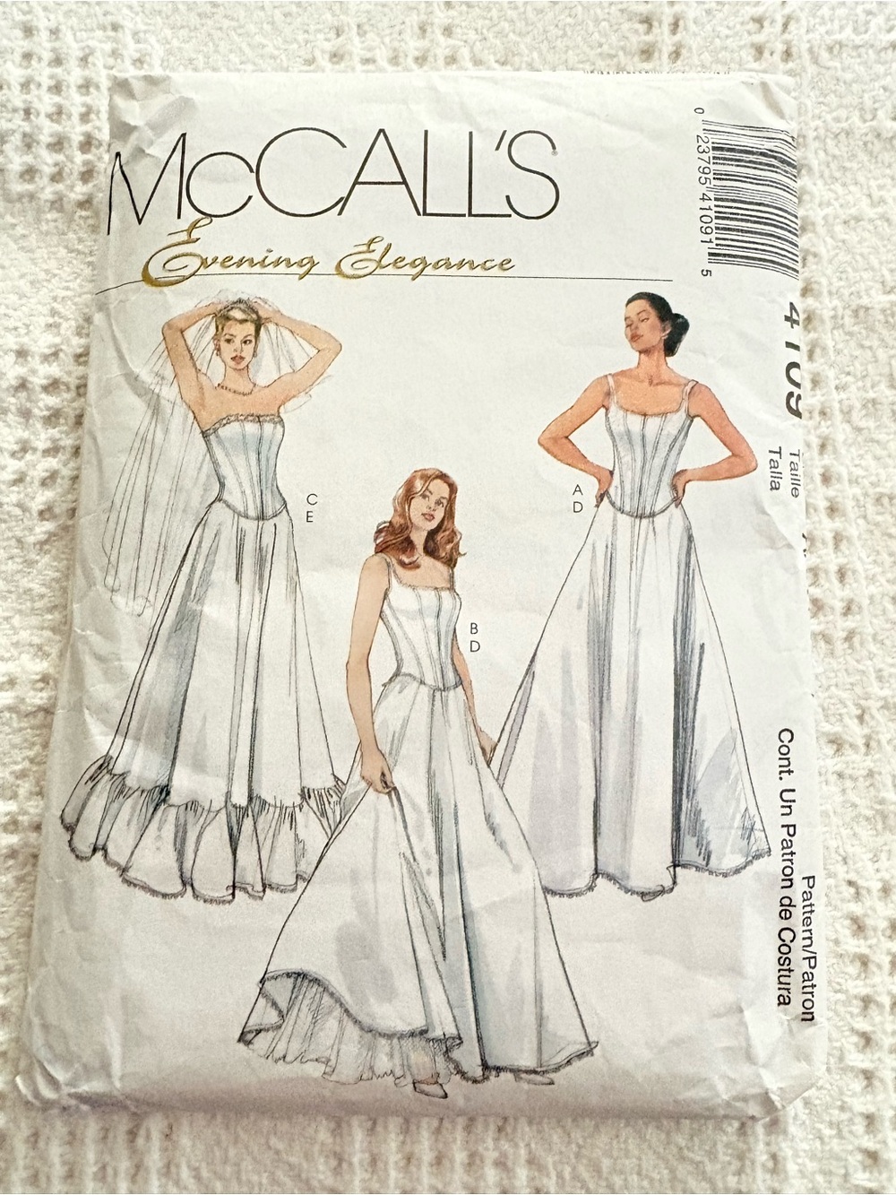 McCall’s Evening Elegance Pattern 4109 AAX for Misses’ Lined Tops & Petticoats
